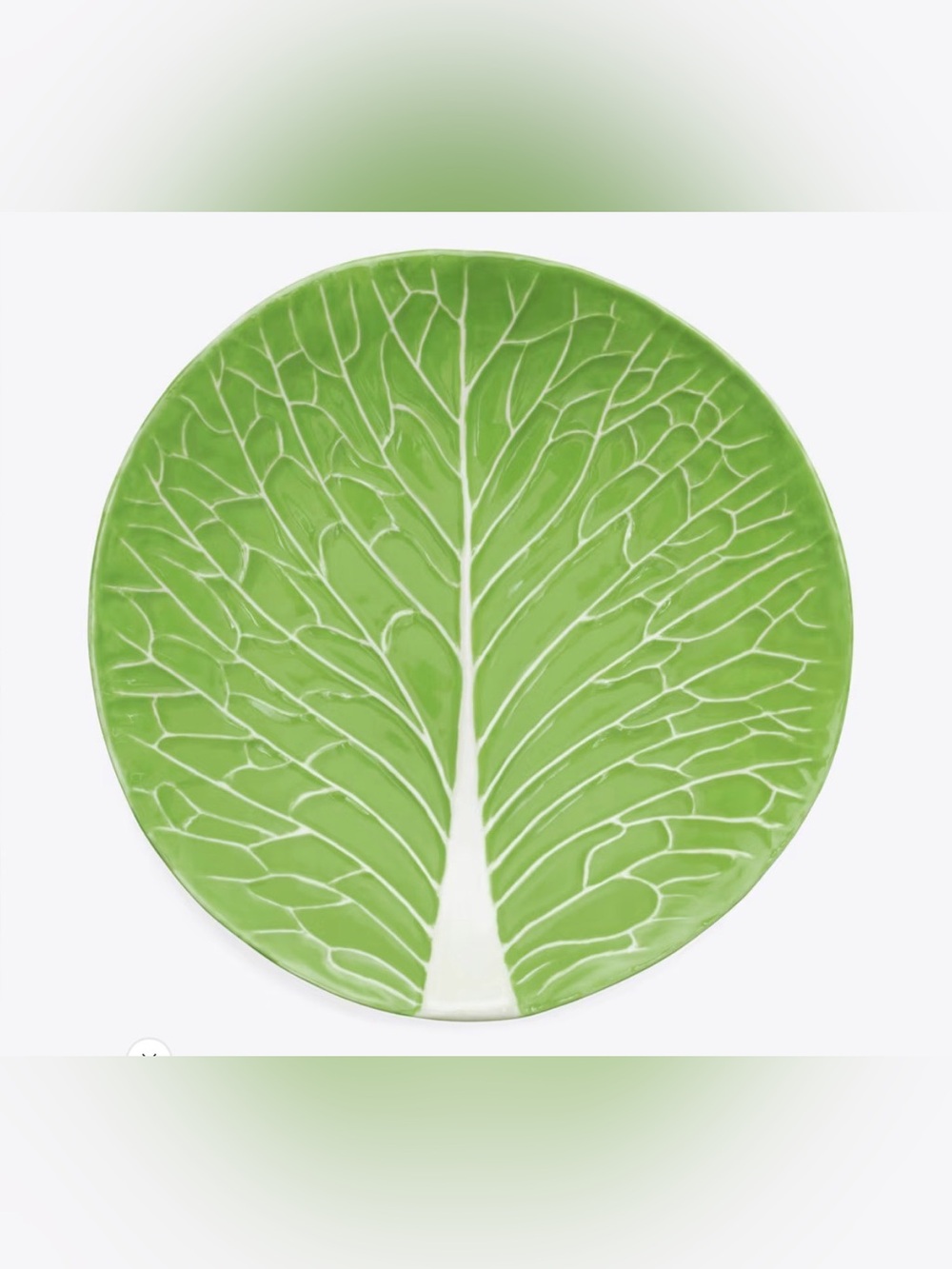 Dodie Thayer TORY BURCH Lettuce Ware Salad Plates Set of 4 GREEN Stoneware NEW